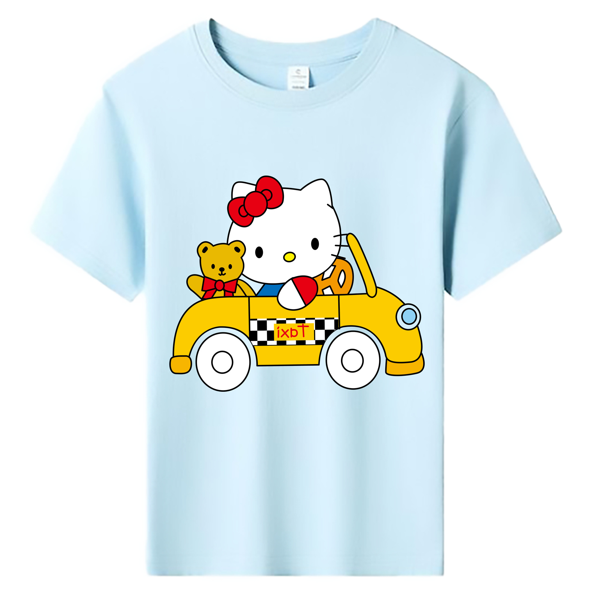 （画像用） Hello Kitty ハローキティ 綿100％キッズTシャツ（フロントプリント）